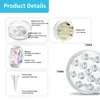 Pond Light 2 عبوات تحت الماء 13 حبات LED 16 ألوان 4 أوضاع متغيرة قابلة للخلع قابلة للانتقام لدغات البركة مع تحكم عن بعد المغناطيسي