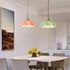 Lampade a sospensione Nordic Restaurant Colored Candy Ins Net Red Light Bar Corridoio Comodino Lenzuolo Macarone Glass LightsPendant