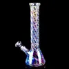 Colorful Beaker Glass Bong Ice Downstem Perc Hookahs Water Pipes Heady Dab Rigs Smoke Pipe Bubbler Shisha Dabber