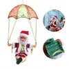 Kerstdecoraties Santa Claus Figuur Parachute Zingende elektrische boomhangende ornamenten Kinderen Xmas Party Gifts Home Decorchristmas dec