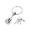 Keychains Auto Car Vehicle Engine Silver Metal Piston Model Alloy Keychain Keyring Keyfob Accessories Key Chain