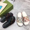 Women Designer Sandals Platform Slide Sandal Beach Slippers Multicolor Canvas linen fabric Printing Slipper Outdoor Party Classic San