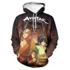 Erkek Hoodies Erkek Sweatshirts Moda Bahar Avatar Son Airbender Karikatür 3D Baskı Pullover Erkek Kadın Sokak Giyim Havalı Erkek Kız