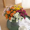 装飾的な花の花輪カラフルな小さなデイジーシルクフェイクアンチュリウム人工結婚式の装飾美しいパーティー用品