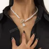 Collana girocollo corta con perle d'imitazione per le donne Collana con ciondolo di perle da matrimonio alla moda Colar Neck Regalo di gioielli alla moda