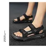 Sandalen Herren Sommer offener Zeh und dicker Boden Anti-Skid-Absorption Luftkissen Großgröße Sports Strand Sandalen und und und