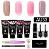 NXY Nagelgel Poly Led Uv Kit Neue professionelle Kunst 30g Manikürefeilen Transparente Spitzen Crystal Jelly 0328