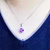 Lockets Natural Real Amethyst Or Garnet Topaz Necklace Pendant Per Jewelry 1ct Gemstone 925 Sterling Silver Fine X21656