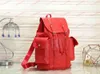 Рюкзак большой вместимости, новый тисненый красный и черный рюкзак, роскошный дизайнерский стиль с двойным плечом, модные сумки, дорожная сумка