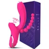 Sex Toy Massager 3 i 1 klitoris sucker dildo vibrator kvinnlig för kvinnor g spot tunga slickande klitisk vakuumstimulator anal leksaker för3349036