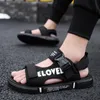 Sandálias de verão Sapatos casuais de sandália para homem sandle homens grandes malha de malha leve masculino cinza preto e eva em plataformas macias