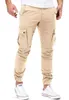 Мужские брюки хлопок пятицветные карманные украшения мужские повседневные леггинсы брюки молодежь тонкие сплошные комбинезоны M-3xlmen's