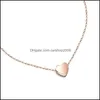 Colliers pendants pendentifs bijoux coréa mignon en acier inoxydable amour coeur mode mode tendance sm dhzsv