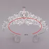 Wedding Headeces Crown Crystal Rhinestones Krowca Korona z grzebieniem Znakomity opaska na kobiety