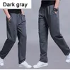 Män Autumn Summer Sports Running Pants Pockets Training Elastic midja Jogging Casual Trousers Sweatpants Solid Fitness Fatening G220713