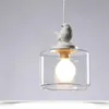 Pendant Lamps Modern Retro Creative Art Glass Lights Personality Bird Lamp Cafe Restaurant Den Bar Lighting WJ620Pendant