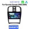 Auto Video GPS Navi Multimedia Player Stereo Android 10 voor Hyundai Sonata 2003-2009