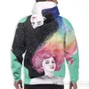 Heren Hoodies Sweatshirts Mens sweatshirt voor vrouwen grappige twee meisjes cosmos print casual hoodie streatwearmen's