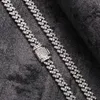 Chains Small 6MM Iced Out Cuban Chain Bling Necklace Rhinestone Golden Miami Link For Women Men's Hip Hop Jewelry Gifts Elle22