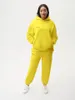 Dotyka damska Set Kobieta 2 Sztuk Spodnie Garnitury Sportswear Hoodie + Spodnie dresowe Solidne Czyste Bawełniane Bluzy Sprężyna Jesień 220315