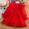 Enfants Robes Pour Filles À Manches Longues Vêtements Dentelle Motifs De Broderie Enfants Princesse Costume Tutu Bébé Fille Robe De Soirée Robe G220428