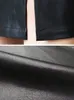 Aachoae Siyah Pu Deri Etek Kadınlar MIDI Seksi Yüksek Bel Bodycon Split Skirt Ofis Kalem Etek Diz Uzunluk 220511