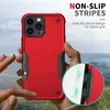 Military Flag 2 in 1 Shockproof Phone Cases for iPhone 14 13 12 11 Pro Max XR XS 7G 8 Plus Full Camera Lens Protection Slip Stripe TPU PC Back Cover