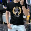 Men's T-Shirts 2022 new summer short-sleeved T-shirt men's sequin embroidery round neck shirt spot slim top factory direct sales