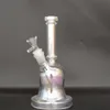 8.9 pulgadas Cachimba Claro Vidrio grueso Metálico Bong Tabaco Fumar Pipa de agua Vaso de tabaco Burbujeador Pipas de humo Bongs Botellas Dab Rig