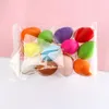 Party Decoration 12Pcs Colorful Plastic Easter Eggs Hand Painted Craft Hanging Ornaments Gadget DIY Festival Favor Decor