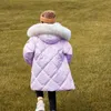 Nieuw warm 80% witte eend down jas voor meisje winterkleding kinderen dikkere bovenkleding kleding parka kinderjas snowuit 5-16y j220718