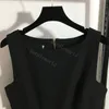 Patchwork Black Pin Dresses Sexy Sleeveless Skirts Elegant Charm Female Dress Vest Hollow Waist Skirt Clothing