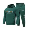 Tuta TRAPSTAR Brand Printed Sportswear Uomo 14 colori Warm Two Pieces Set Felpa con cappuccio allentata Felpa e pantaloni Set Felpa con cappuccio da jogging