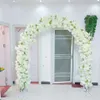 Personnalisez la conception en forme d'arc de fleurs de cerisier blanches de décoration de partie pour la toile de fond de mariage