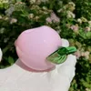 Macaron Pink Peach Tobacco Pipe Handblåst ört Dry Bowl Glashandsked Rökpipor