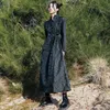 Moderne Bühnenkleidung schwarz-weiß Stehkragen Robe Damen elegantes Vestido Cheongsam Kleid Asiatisches Hanfu Cosplay Performance Kostüm