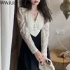 Vestidos casuais French Retro Festy Dress Women Mulheres de manga longa elegante midi coreana moda renda design 2022 Autumn vintage Slim DressCasu