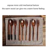 Fork para colher de madeira Conjunto de utensílios de jantar japoneses Longo, colher de madeira, pauzinhos de pauzinhos portáteis de talheres de madeira portátil de madeira Y220530
