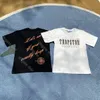 Camisetas masculinas de verão camisetas curtas estampadas shorts pretos homens mulheres casal moda rua trapstars