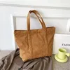 Bolsos de noche Sac A Main Femmes Vintage Corduroy Tote Bolso de hombro Bolso Bandolera Mujer Bolso Mujer Schoudertas Dames Handtasche Damen