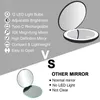 Mini miroir de voyage pliant Portable lumière LED maquillage Compact grossissement 10X beauté 2 faces ronde 220509