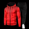 Chándales para hombre, chándal informal para hombre, moda primavera otoño 2022, conjuntos de dos piezas para hombre, chaqueta, pantalones de chándal, ropa deportiva, traje deportivo para exteriores