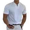 Modne koszulki moda moda w szyku w dekolcie w dekolcie męskie koszula inteligentne swobodne wiosenne letnie szorty rękawy męskie luźne wierzchołki streetwearmen's