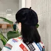 H3542 여성 베레트 모자 여성 편지 자수 따뜻한 호박 캡 일본 봄 가을 코듀로이 캐주얼 고품질 간단한 모자 J220722