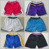 Team Just Shorts Don Sport Basketball Short Running Wear With Pocket Zipper Sweatpants Hip Hop Pant Blue White Black Red Purple Men TopPZQE