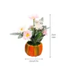 Decoratieve bloemen kransen zijdeachtige kunstmatige maisy metalen pot bonsai feest bruiloft pompoen bloemenpot met vaas tricolor moeder chrysanthemum