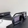 Черные солнцезащитные очки SPR24Y Прямоугольник Прямоугольник Солнцезащитные очки для мужчин Женщины моды роскошной бренд высококачественный отдых для отдыха Anti-UV400 с коробкой