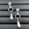 Novos conjuntos de jóias de casamento projetado âncora brinco de pérola brinco feminino colar de strass de diamantes completos bracelete temperamento de jóias conjunto-10999