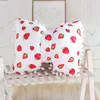 Almofada de algodão estampada de frutas, quarto de decoração feminina de decoração de morango de morango Padrão de abacaxi J220704