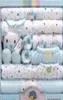 18 piece Newborn Baby Girl Boy Clothing Set 100 Cotton Infant Boy Clothing Suit Baby Girl Clothes Outfits Pants Hat Bib Gloves Y28512448